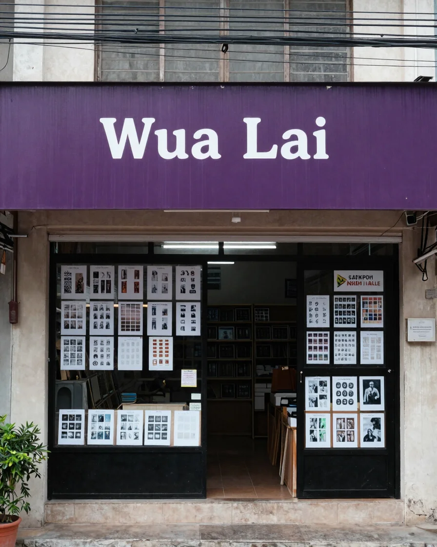 documentary photograph of a real small print and signage shop sto